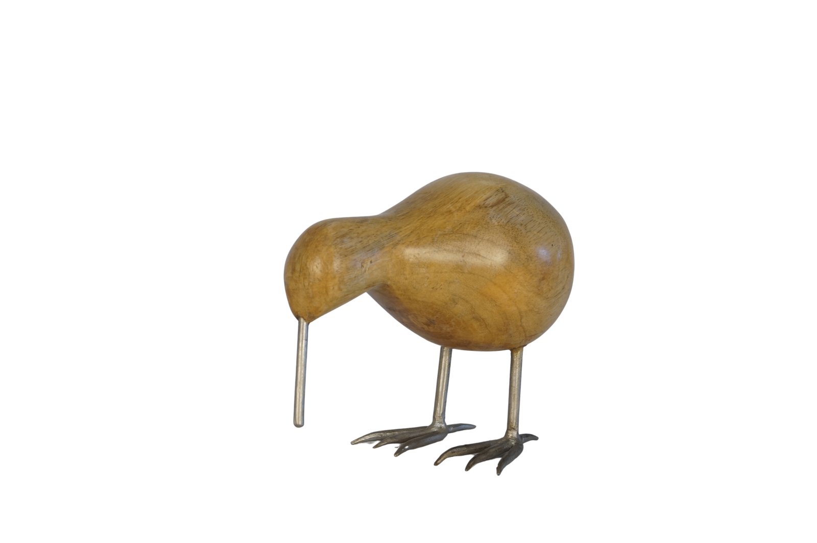 Wooden Kiwi with Iron Leg and beak