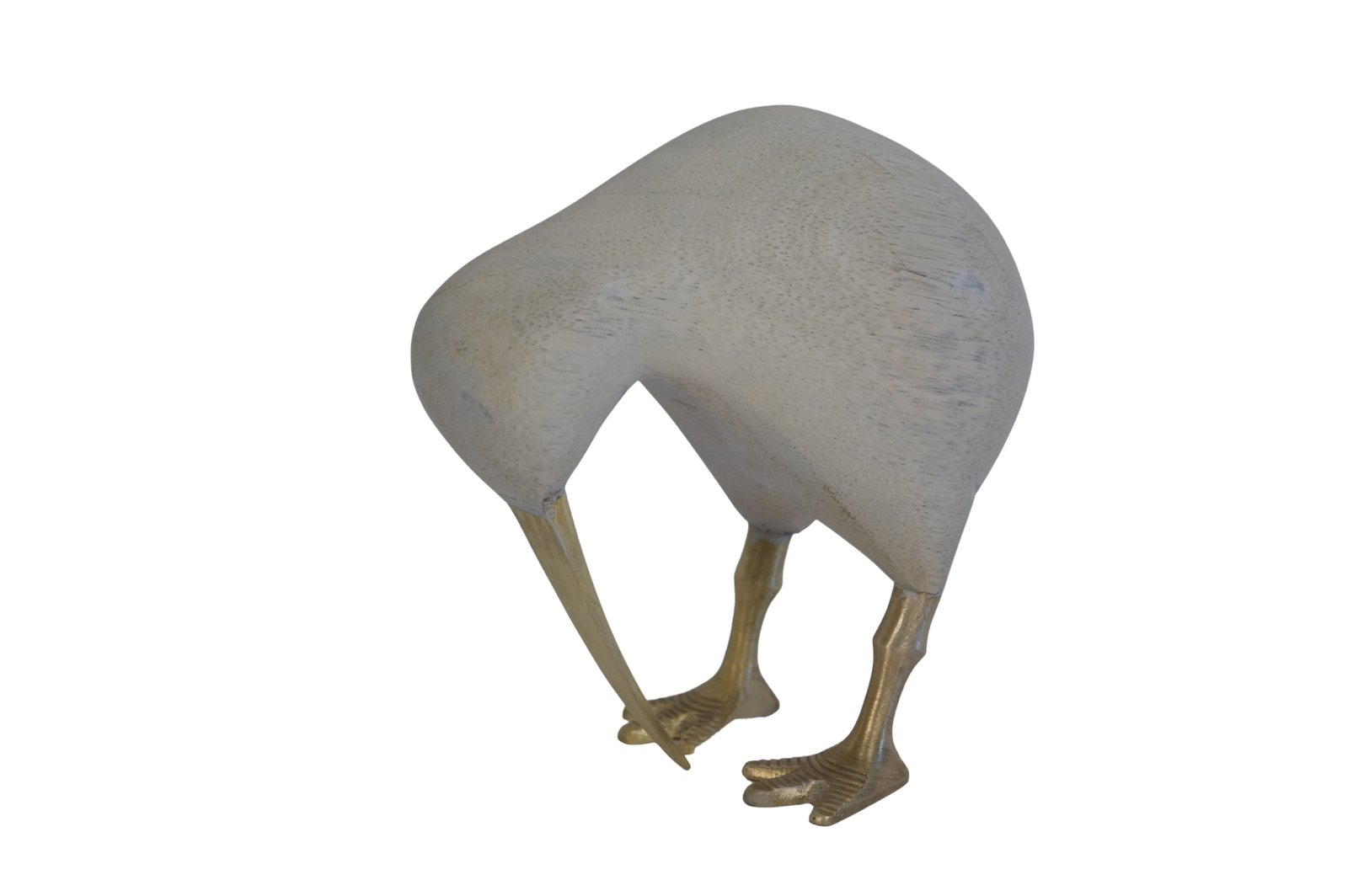 Wooden Kiwi with Brass Leg and beak