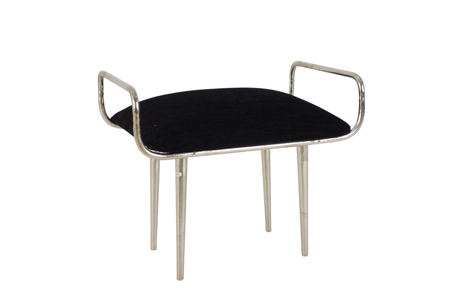 Iron Stool with Black velvet seat