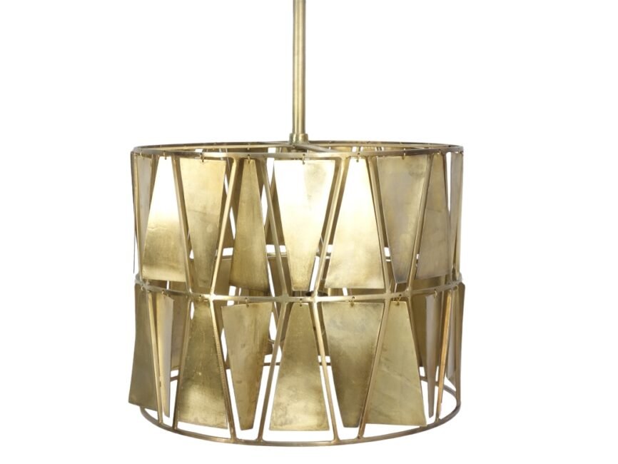 Iron Round Lamp Triangle Patti Design 3 Light Big