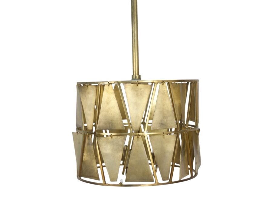 Iron Round Lamp Triangle Patti Design 3 Light Small