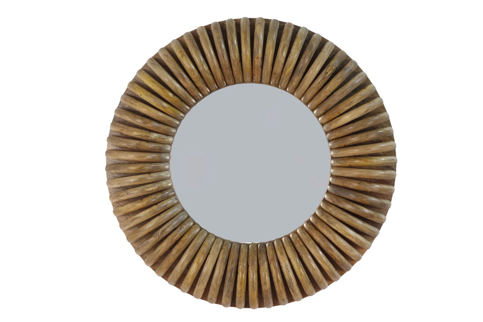 Wooden multi ring design mirror