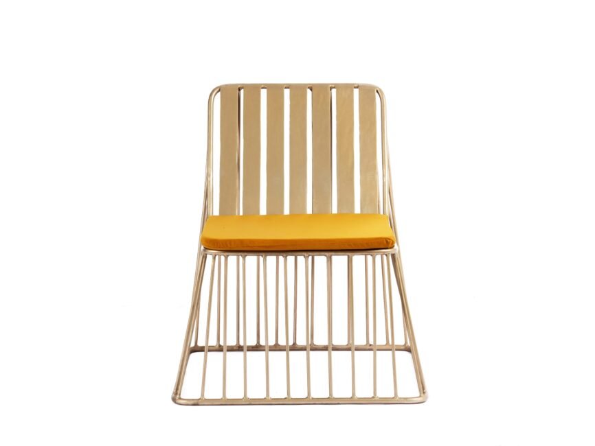 Iron striped design chair