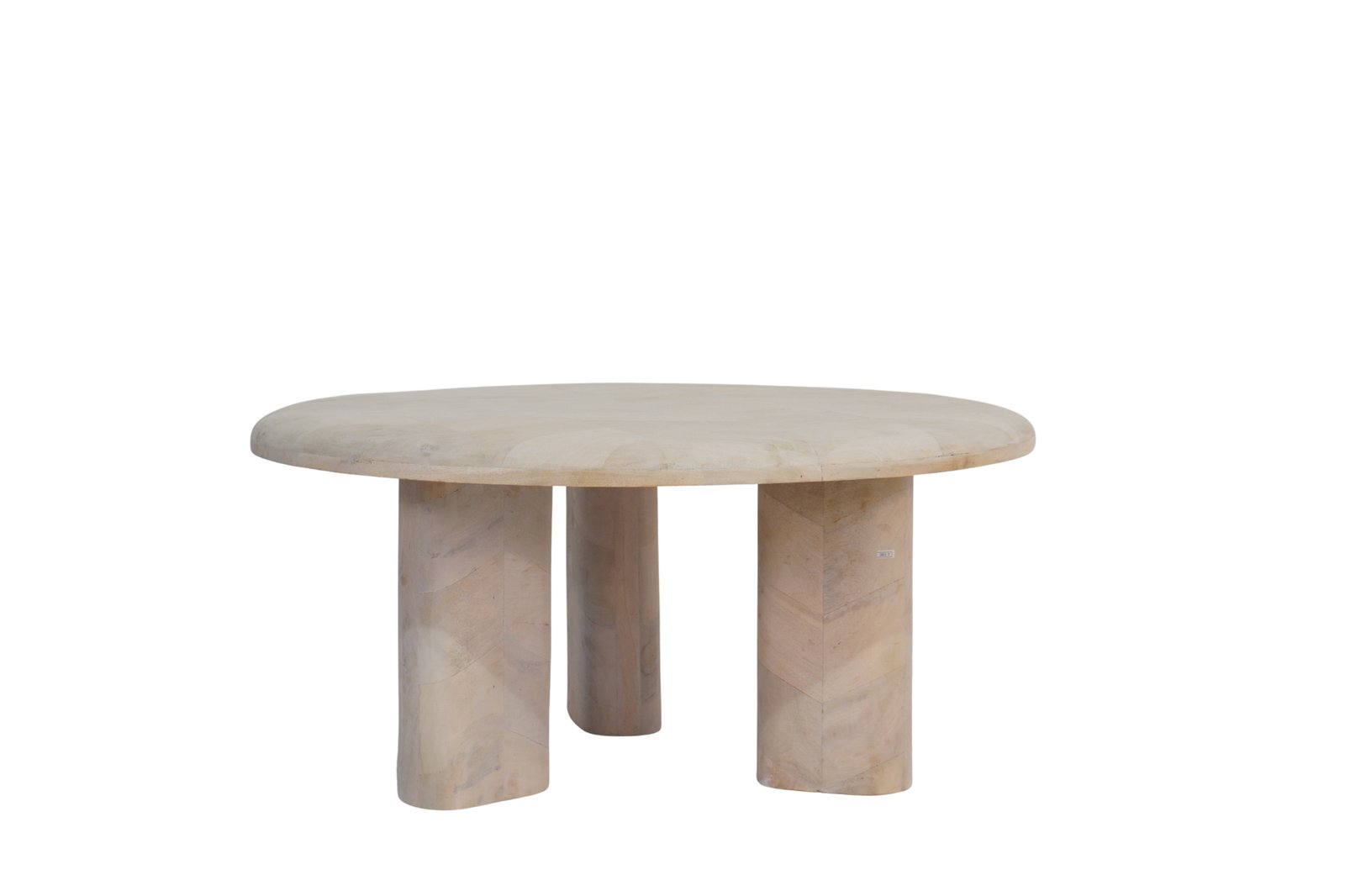 Wooden Round Chevron parqutery design Coffee Table