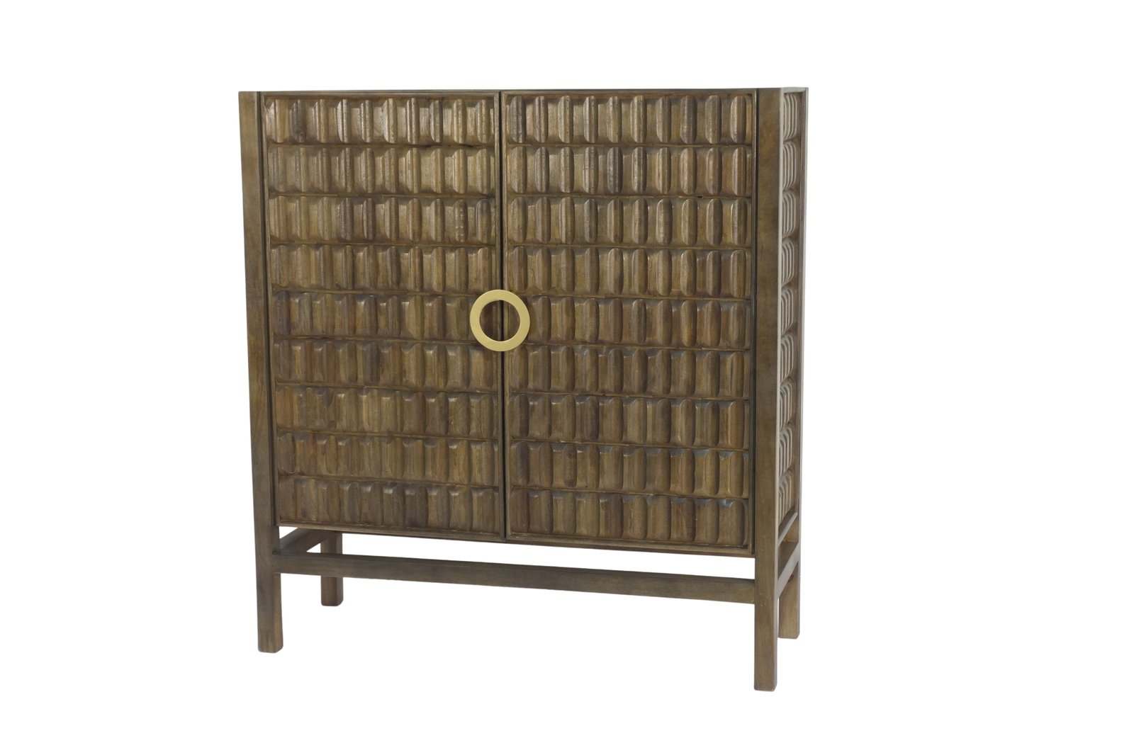 Wooden 2 Door Tile Design Cabinet