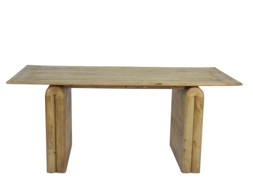 Wooden Parqutery design dining table on arch design base