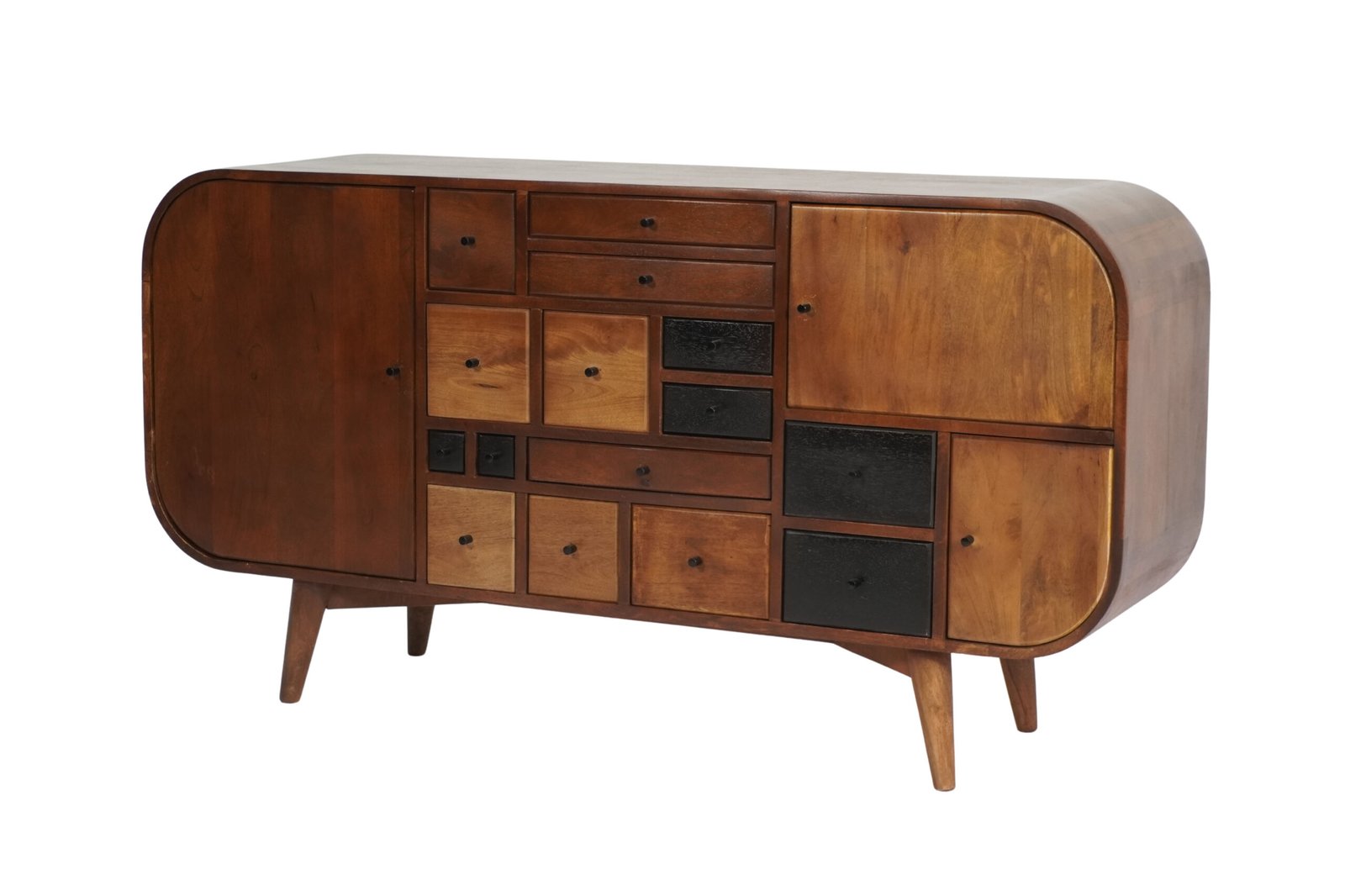 Wooden multi drawer multi door sideboard