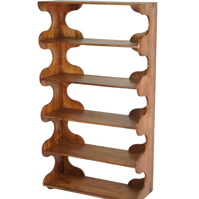 Wooden wave design Tall shelf