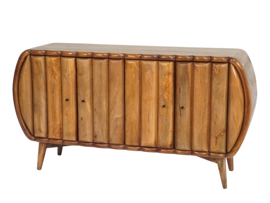 Wooden carved design 4 door sideboard