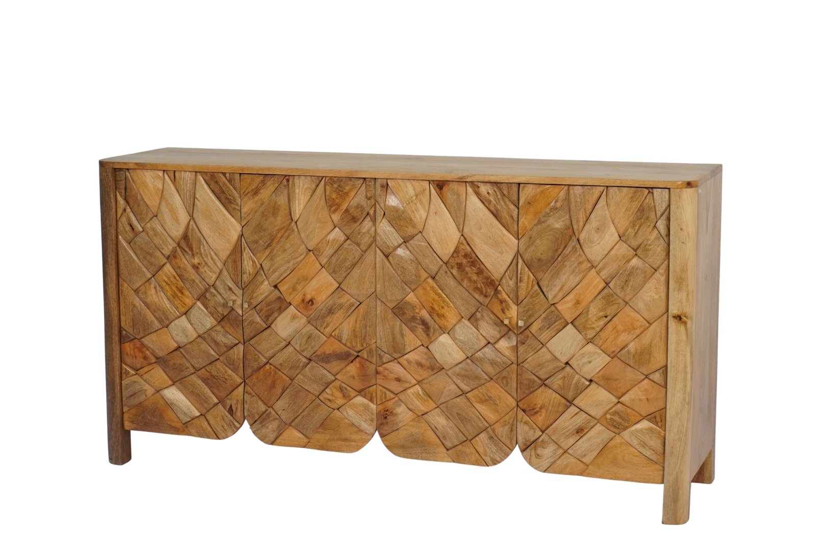Wooden 4 Door Side Board Star Design