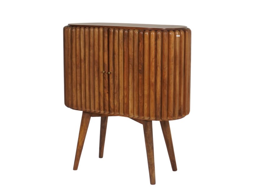 Wooden 2 Door Round Chip Cabinet