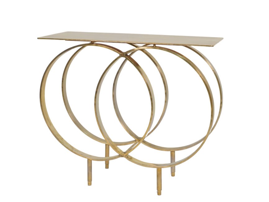 Iron Twin ring design console with sheet top