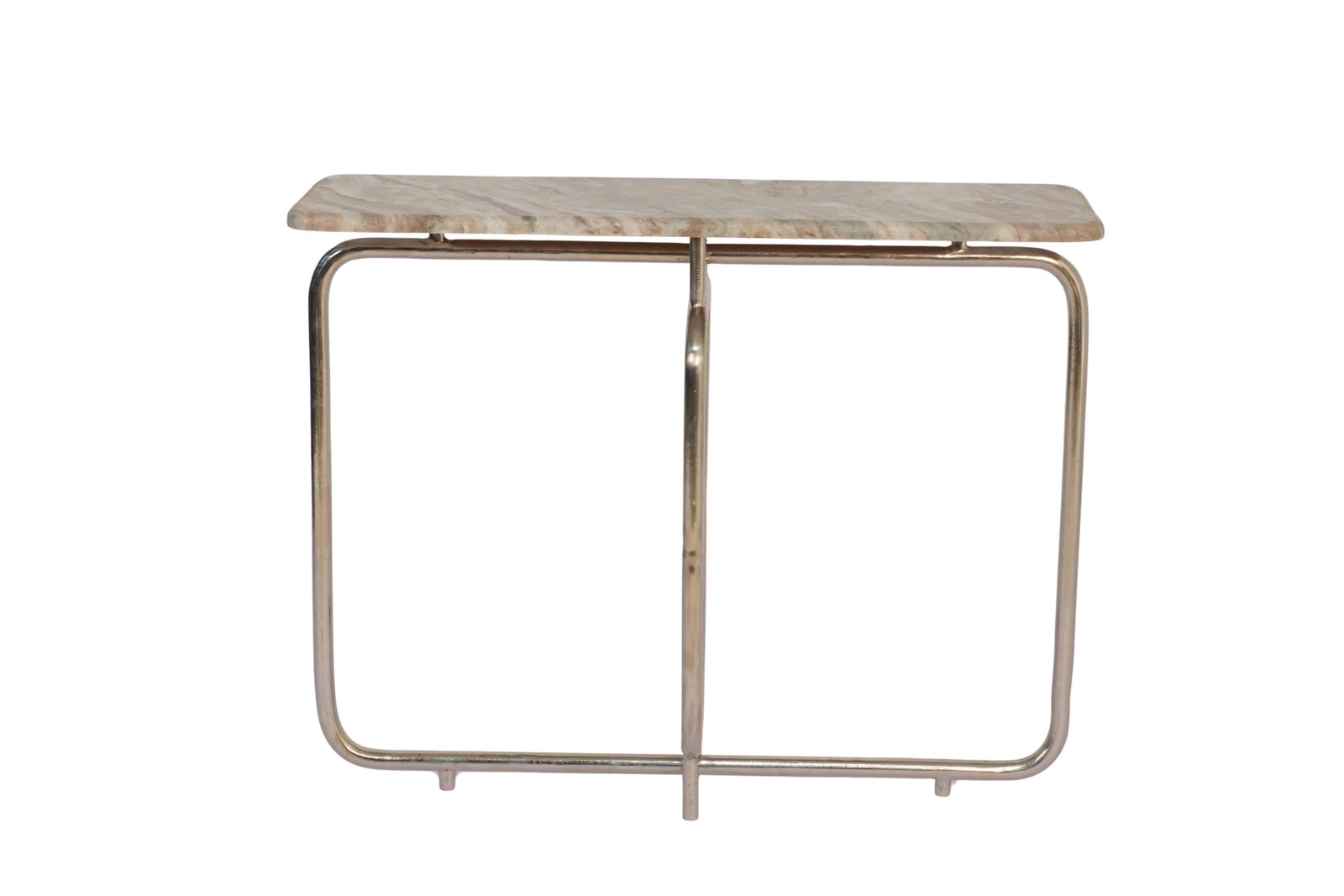 Iron forged console with marble top