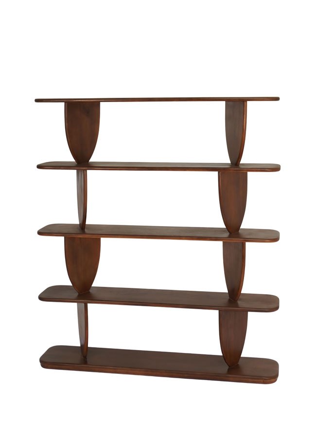 Wooden large leaf design shelf
