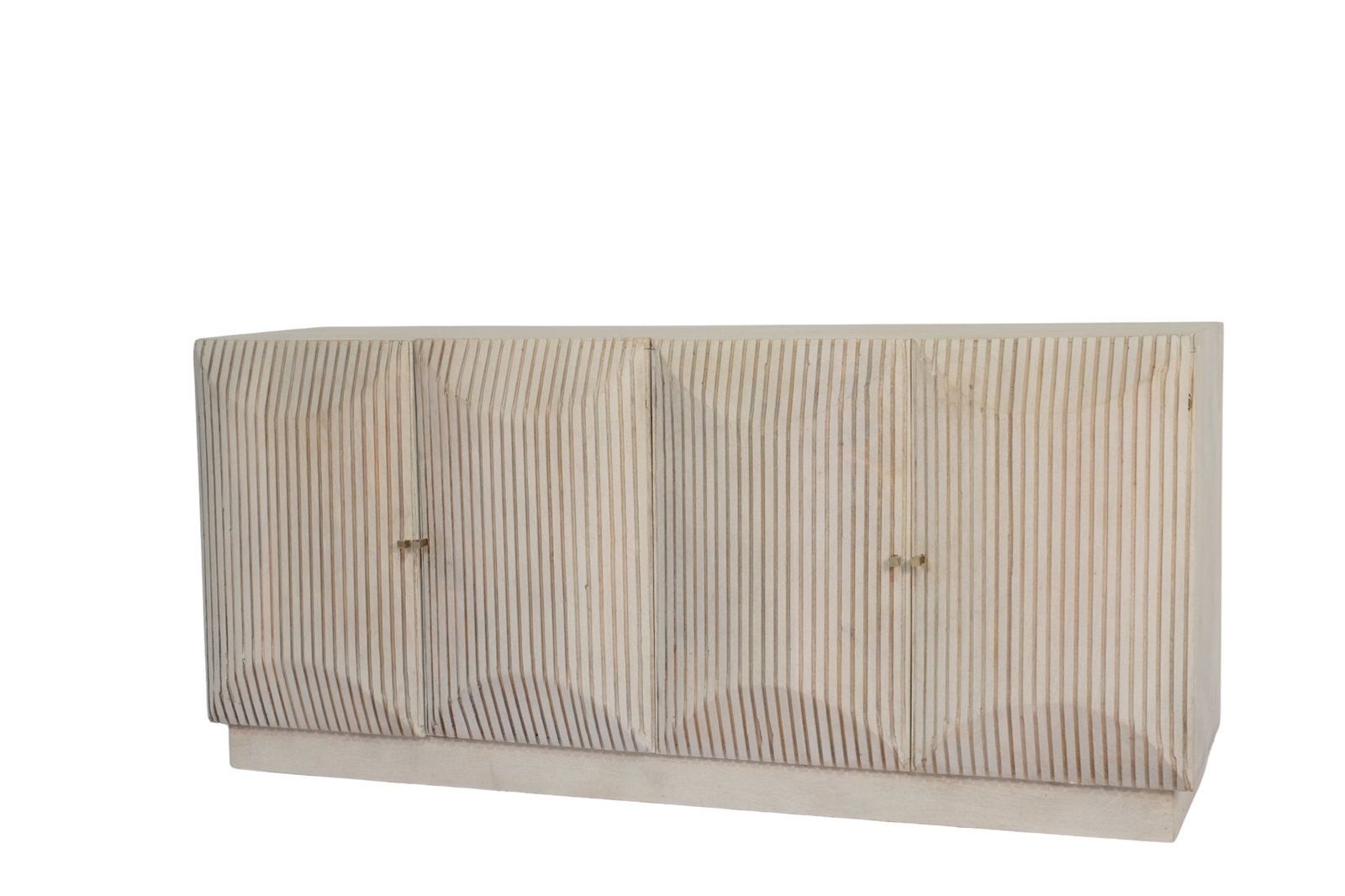 Wooden line carved 4 door sideboard