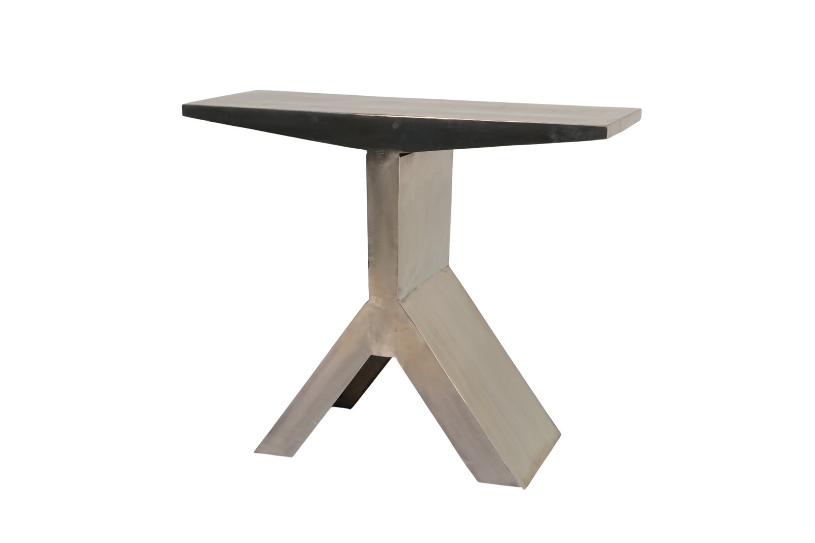 Forged stainless steel console with sheet top
