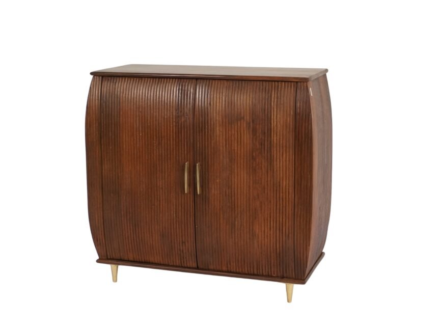 Wooden melon design 2 door cabinet