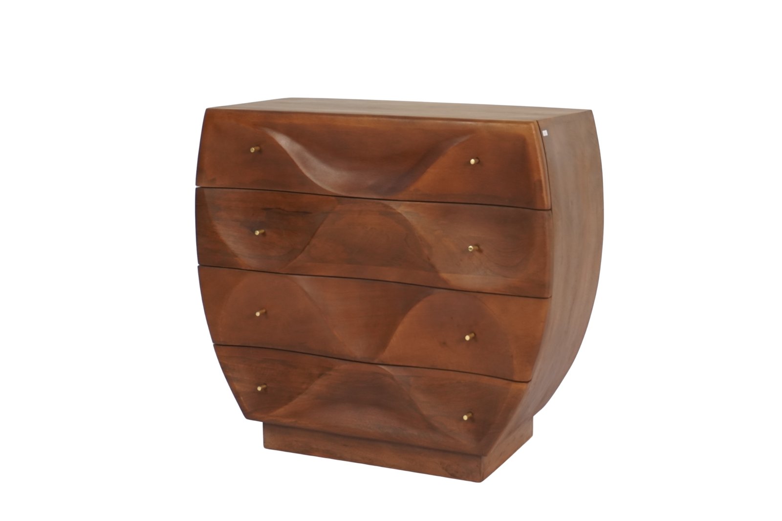 Wooden carved 3 drawer cabinet