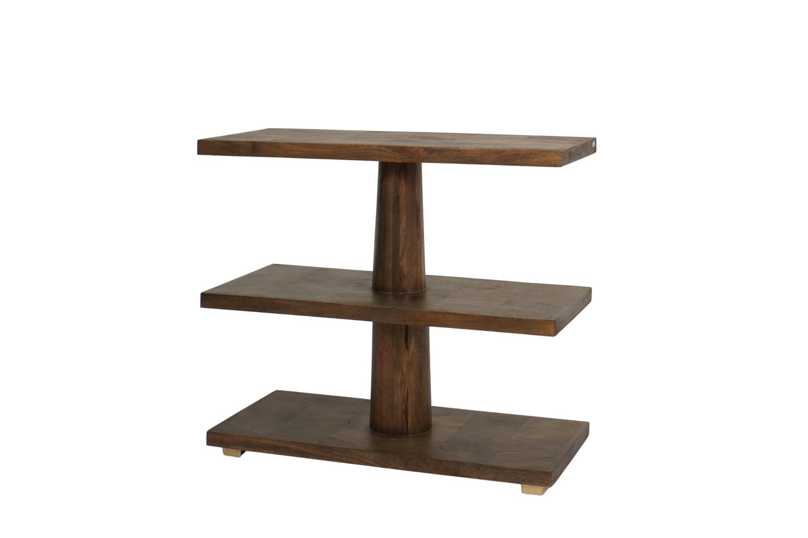 Wooden 3 tier pillar design console