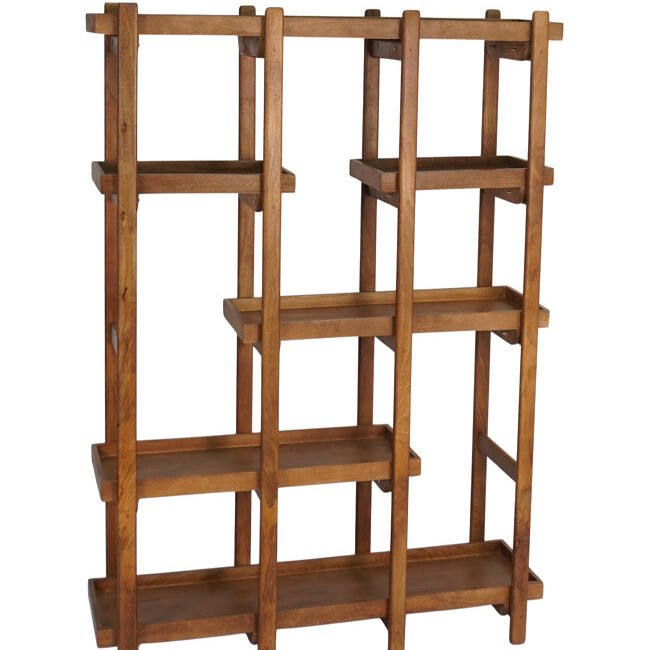 Wooden large shelf with tray tops