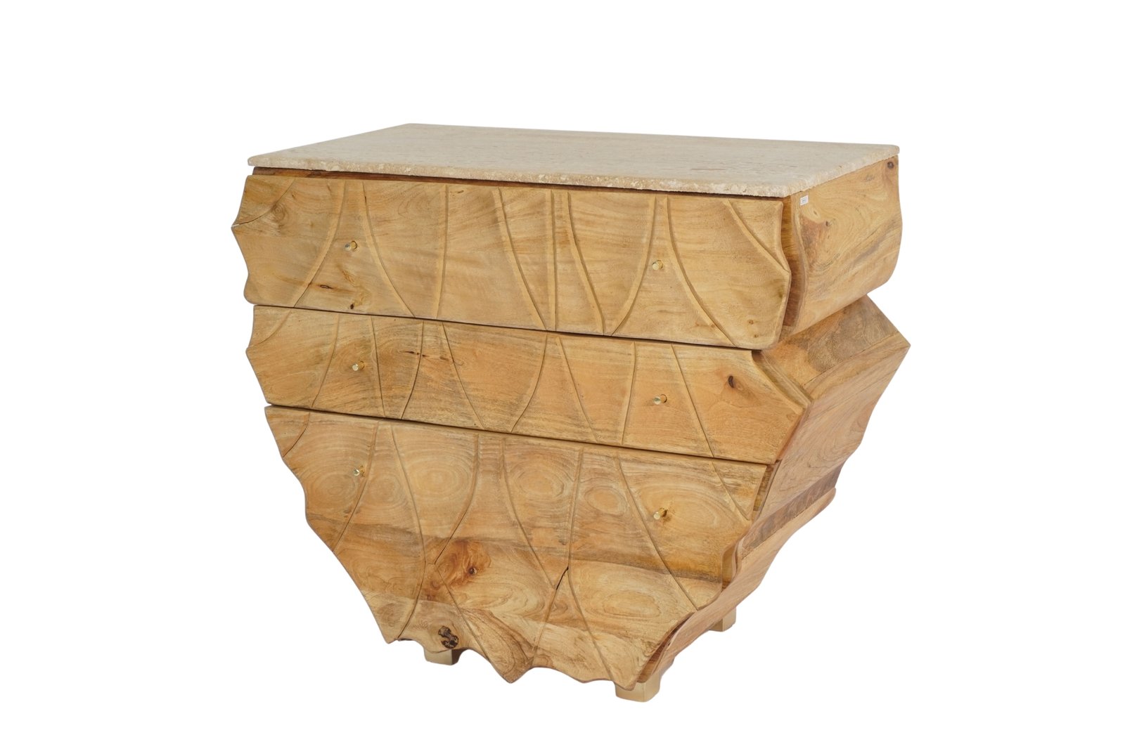 Wooden 3 Drawer Carving Cabinet