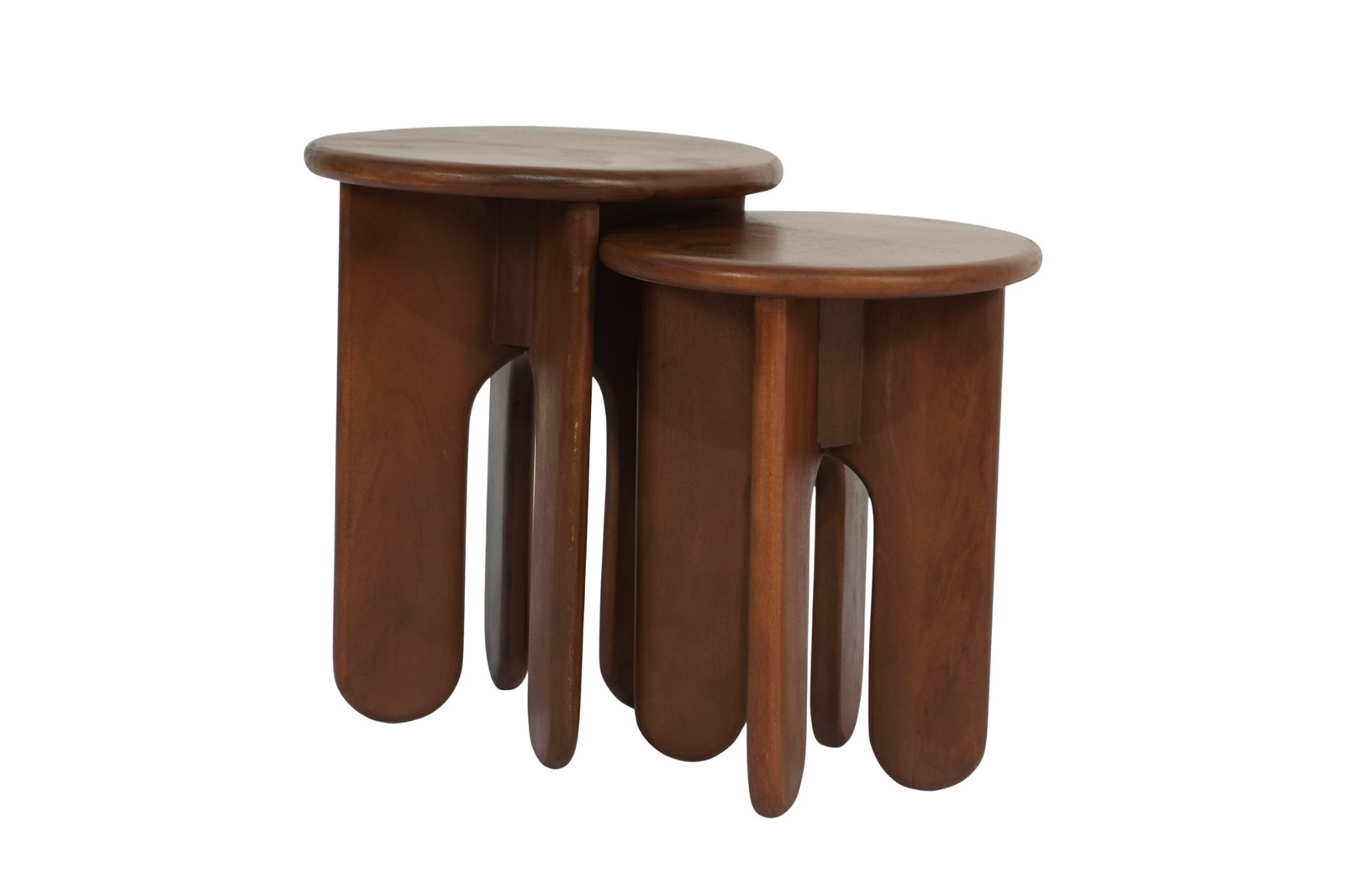 Wooden arch design set of 2 tables