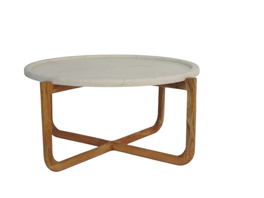Wooden base Marble tray top Coffee Table