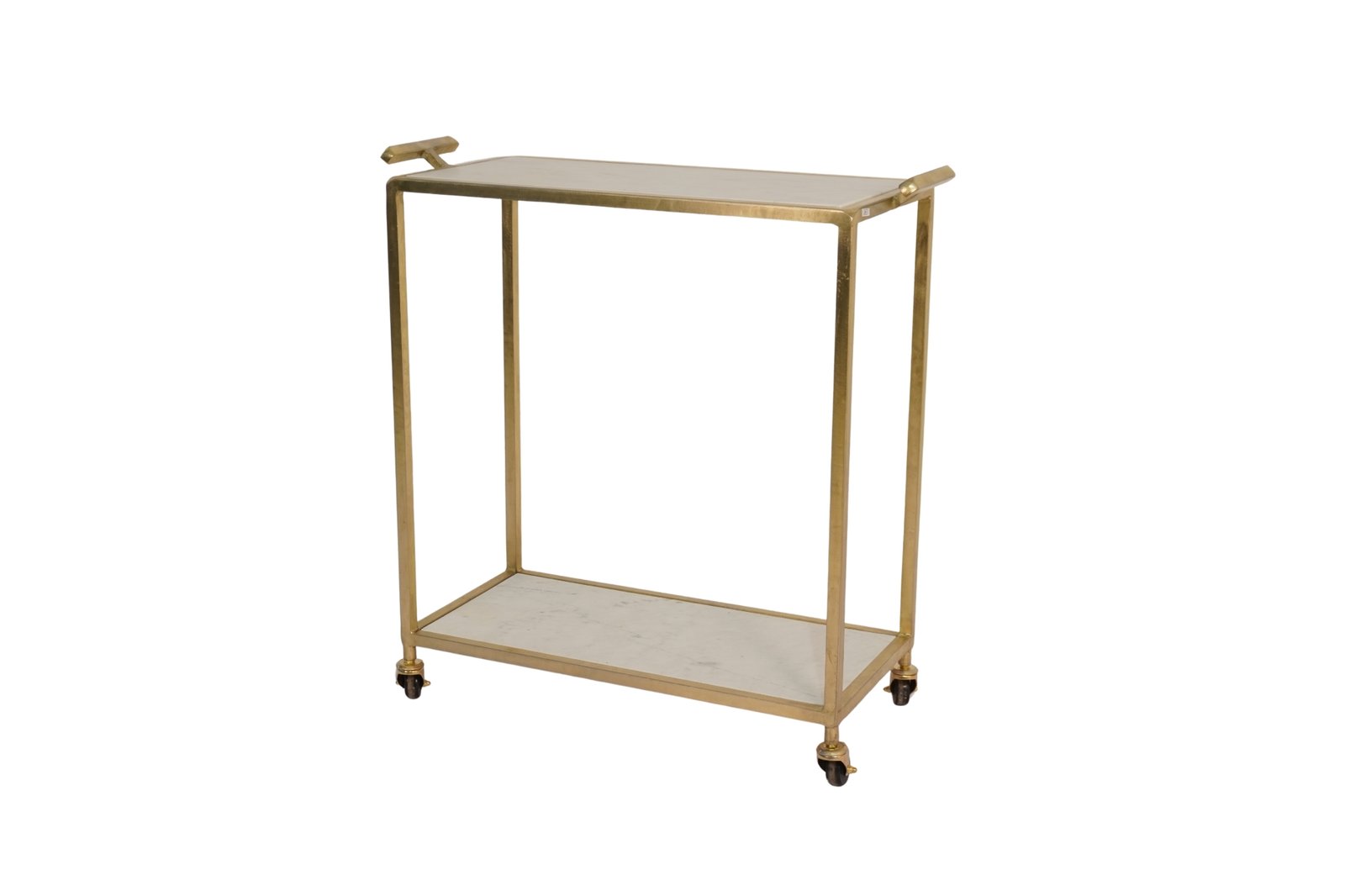 Iron forged modern trolley with marble tops