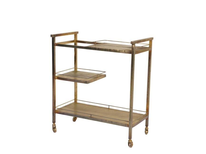 Iron sheet top 3 tier trolley
