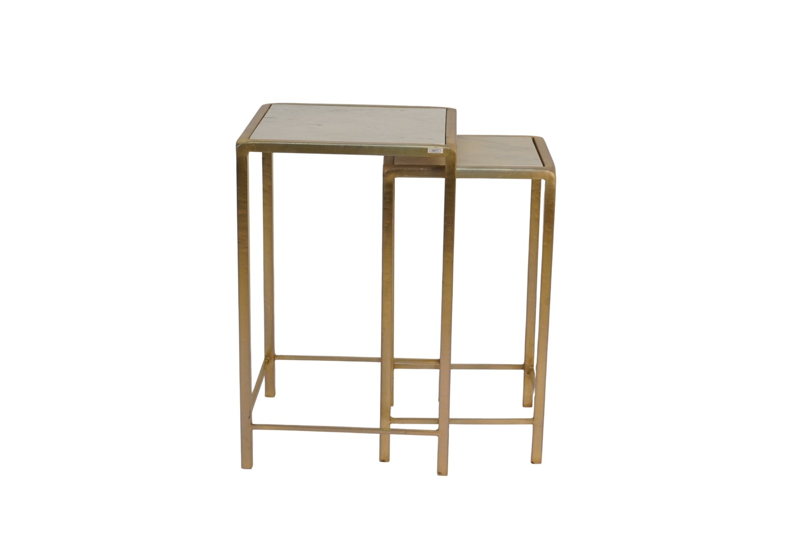 Iron Forged nesting tables with marble top