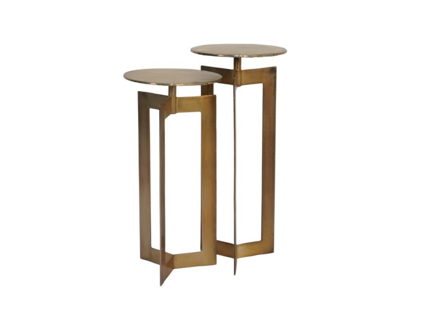 Iron tall set of 2 tables with sheet top