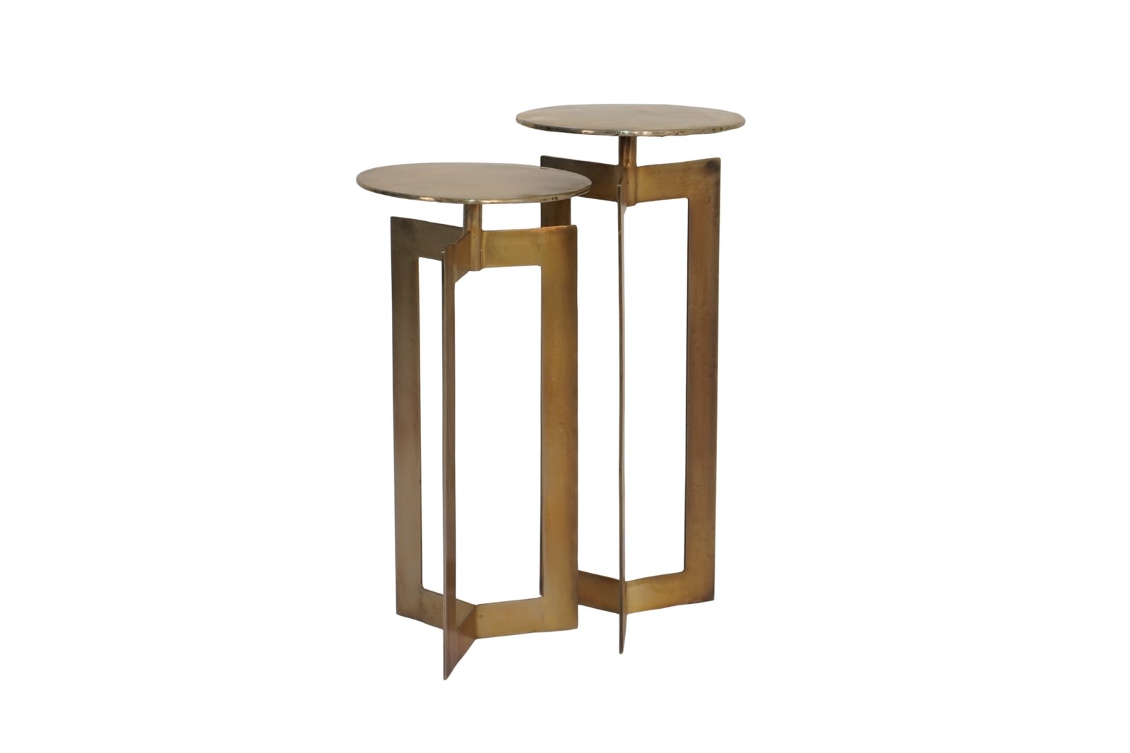 Iron tall set of 2 tables with sheet top