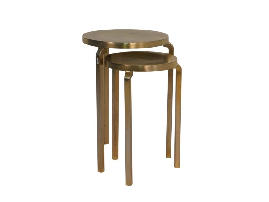Iron modern nesting tables with sheet top