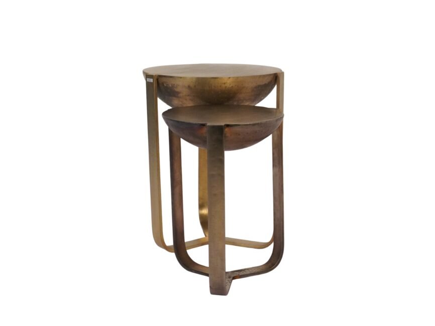 Iron forged drum tables with sheet top