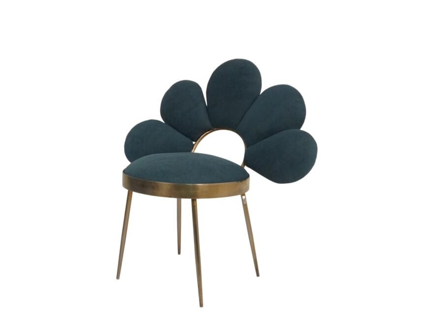 Iron sunburst design chair