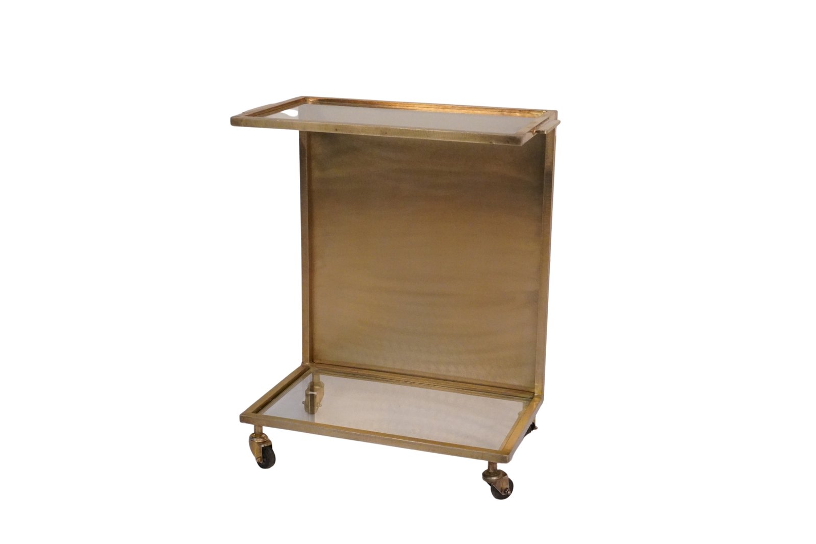 Iron C design trolley with glass tops