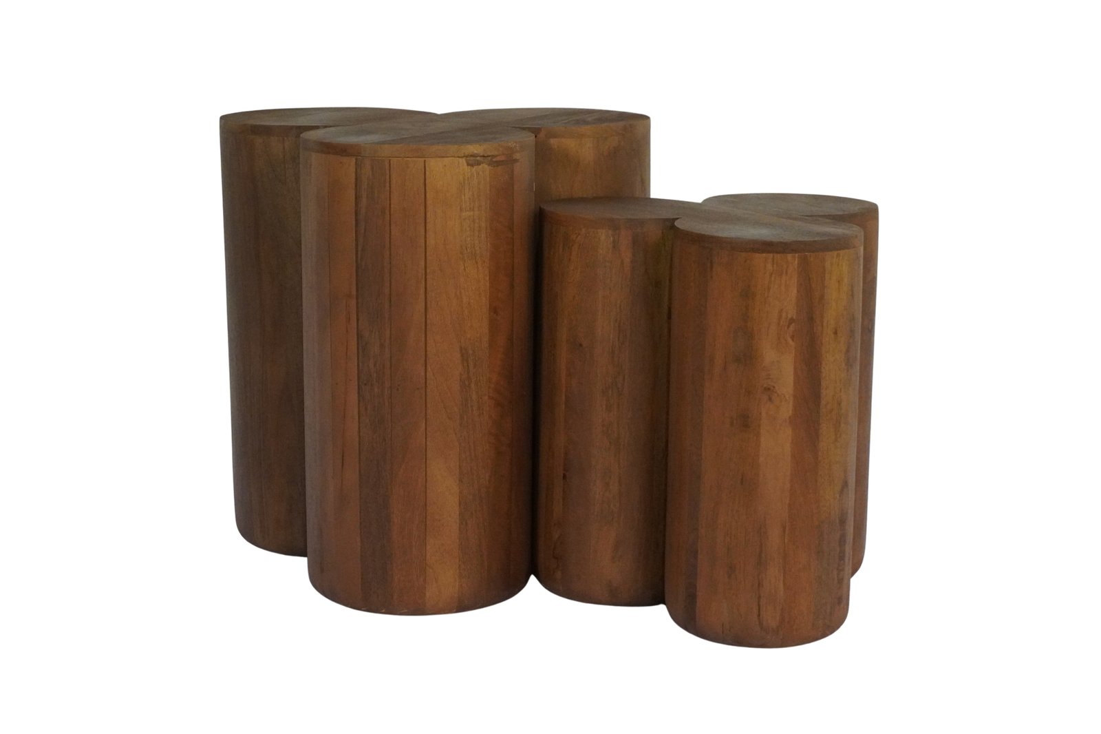 Wooden clover design set of 2 tables