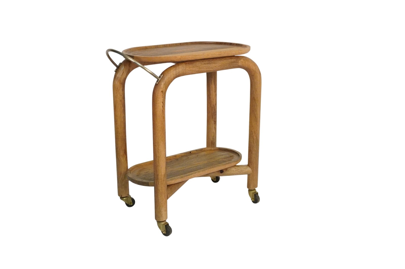 Wooden arch design trolley with tray tops
