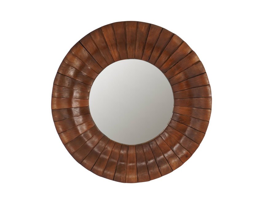 Wooden Round shell design Mirror
