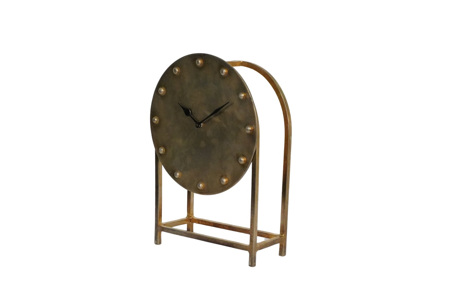 Iron Dome shape clock with riveted dial