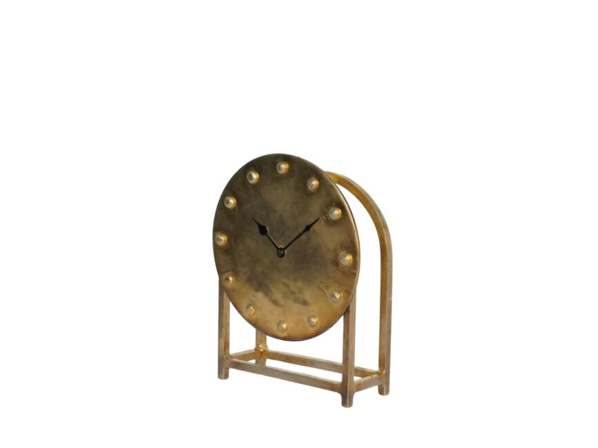 Iron Dome shape clock with riveted dial