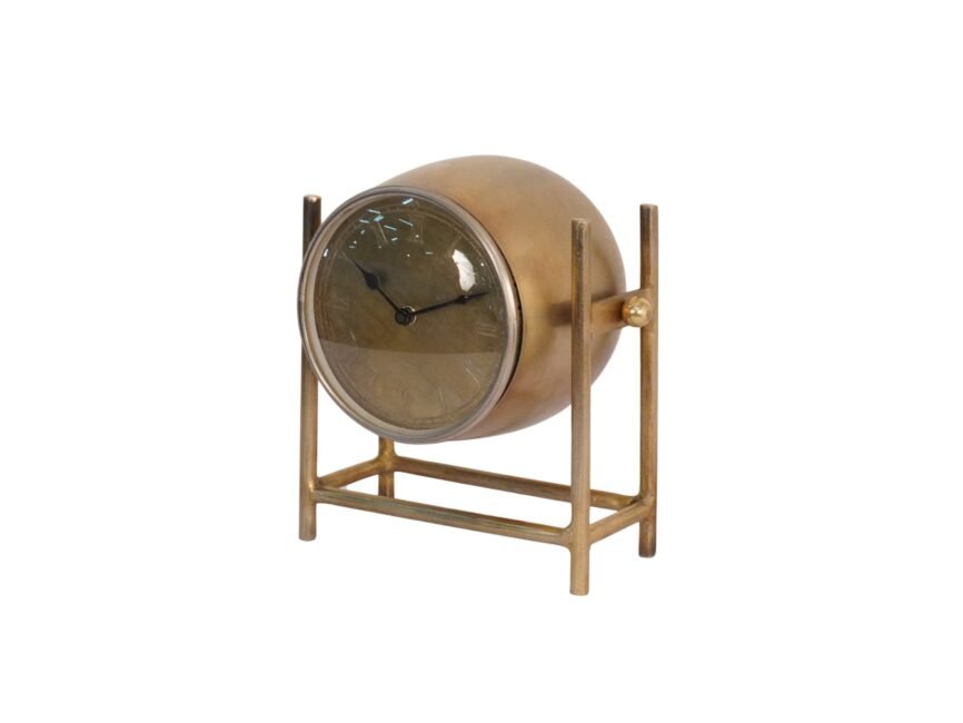 Iron forged pillar base round clock