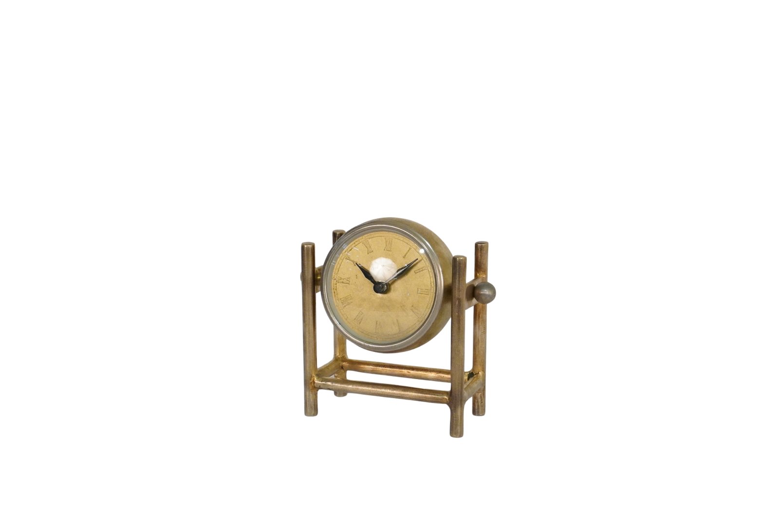 Iron forged pillar base round clock