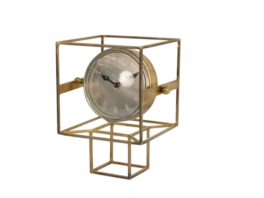 Iron square frame design clock