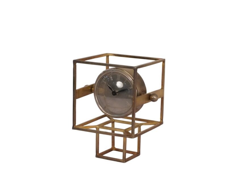 Iron square frame design clock