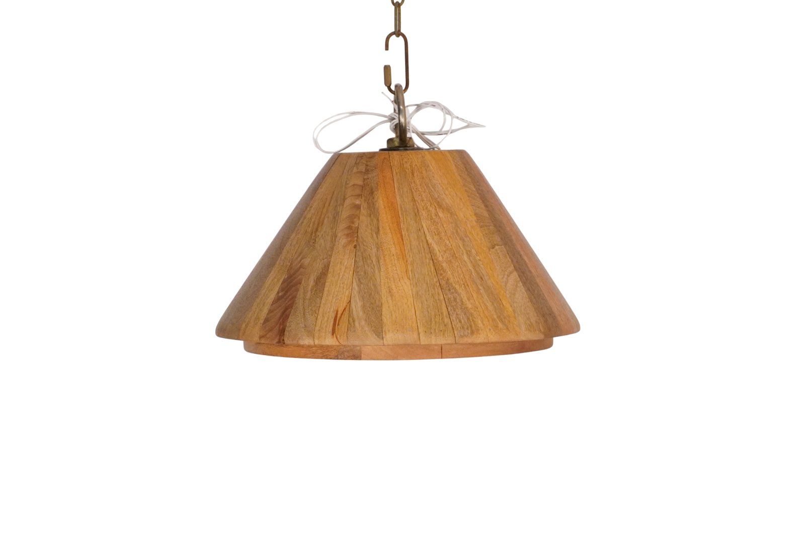 Wooden cone design ceiling lamp