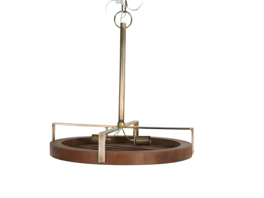 Wooden striped panel design celing lamp