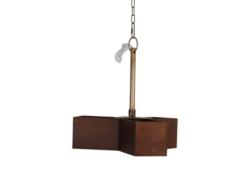 Wooden fan design ceiling lamp