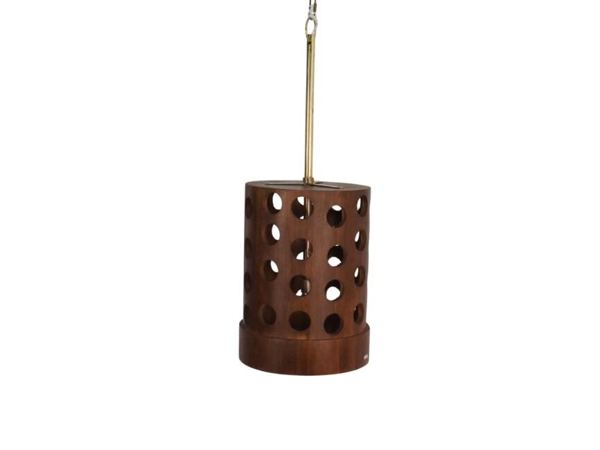 Wooden multi circle cut out ceiling lamp