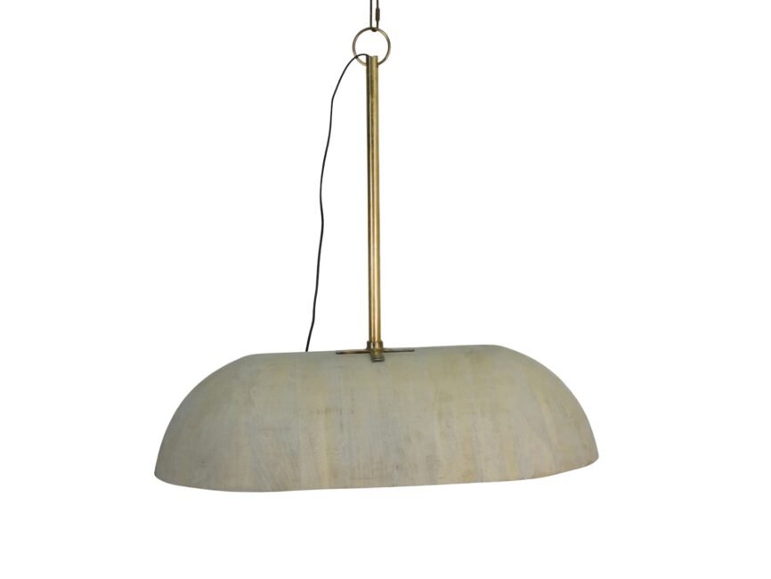 Wooden dome disc design celing lamp